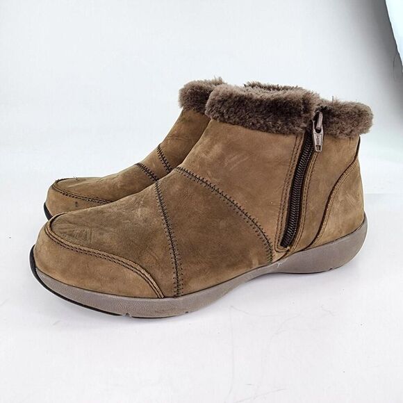 Abeo Aberdeen Paw Women's Shoes Brown US 8.5 M Slip On Fur Trim Zip Ankle Boots - Picture 3 of 11